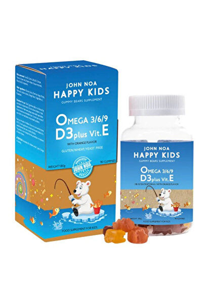 JOHN NOA Happy Kids Omega 3/6/9 D3 Plus Vit. E 90 Gummies 180gr