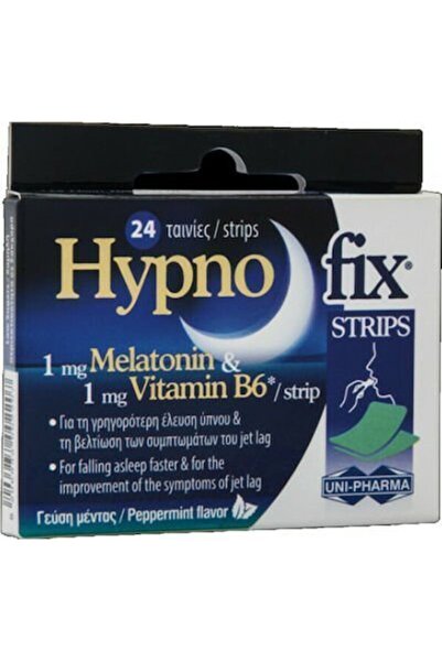 Unipharma UNI-PHARMA Hypno Fix Strips Συμπλήρωμα για τον Ύπνο 24 υπογλώσσια δ...