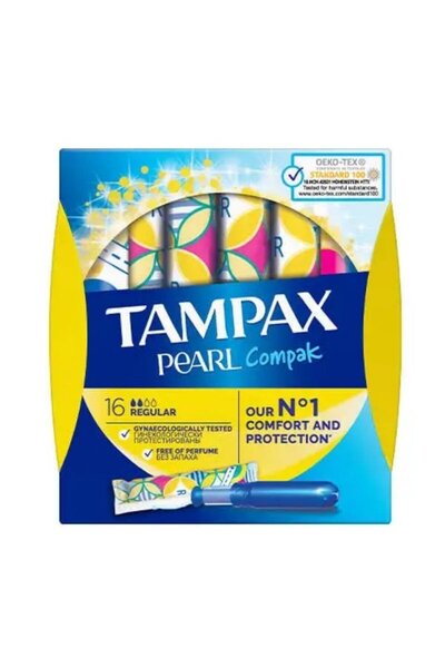 TAMPAX Pearl Compak Regular Ταμπόν 16 Τεμάχια