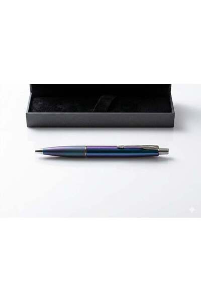 Parker Frontier Chromafleer Teal Blue Ballpoint Pen Made in the United Kingdom