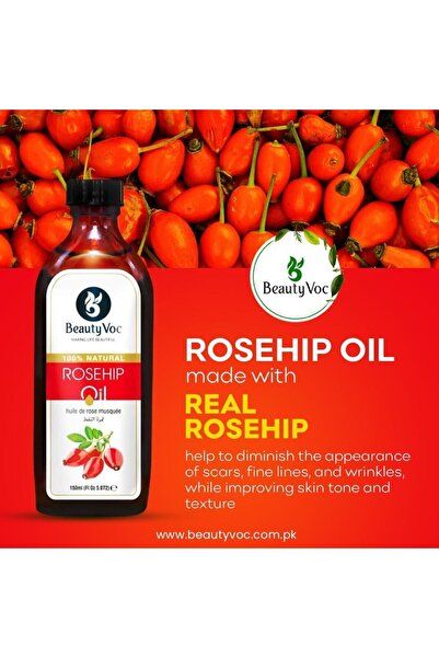 Beauty Voc Essential and Herbal Oils, 150 Ml - Rosehip Oil