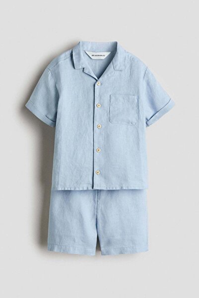 H&M طقم كتان مكون من قطعتين