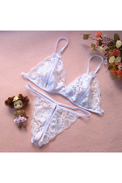 ALEMDAR STORE Soft Lace Lingerie Two Piece Set