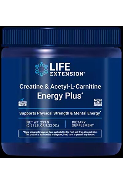 Life Extension Creatine & Acetyl-L-Carnitine Energy Plus 233 G.