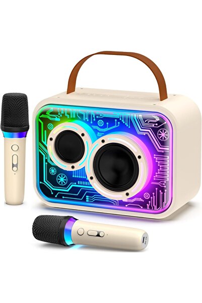 Generic Karaoke Machine with 2 Wireless Microphones, Stylish Karaoke Micropho...