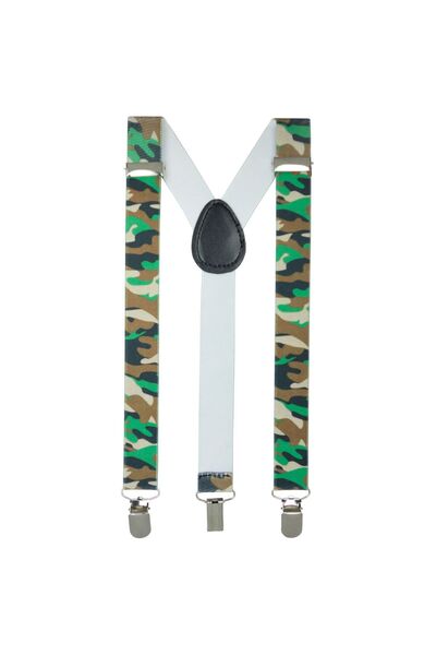 ButicCochet Bretele pentru copii, Buticcochet, cu imprimeu militar, cleme met...