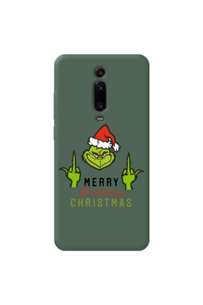 Other Xiaomi Mi 9T Pro Merry Christmas44 Dark Green Colored Silicone TPU Θήκη