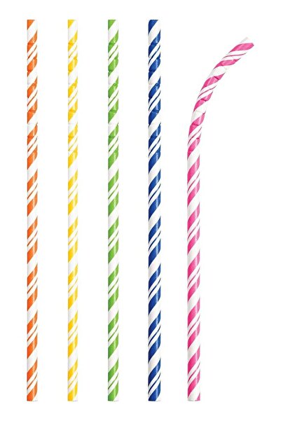 The Bros Multicolor Paper Straw 24ct