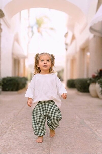 elibaby Unisex 100% Cotton Poplin Fabric Baggy Trousers