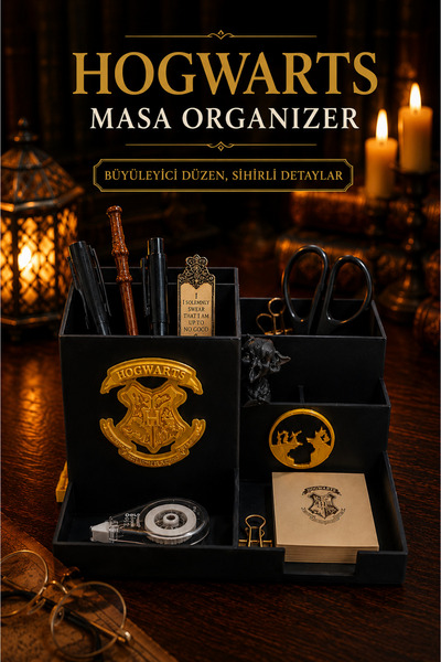 Major Hobi Harry Potter Hogwarts Temalı Masa Organizer Kalemlik 3D Baskı Masa...
