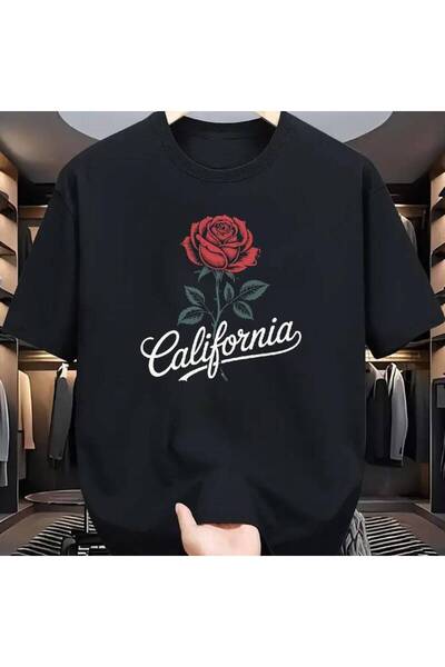 STITCHLY تي شيرت رجالي بتصميم كاليفورنيا، قميص ناعم للاستخدام اليومي بتصميم و...