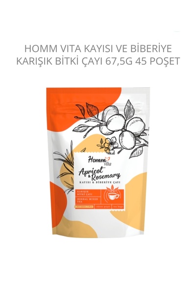 hommvita Kayısı ve biberiye karışık bitki çayı