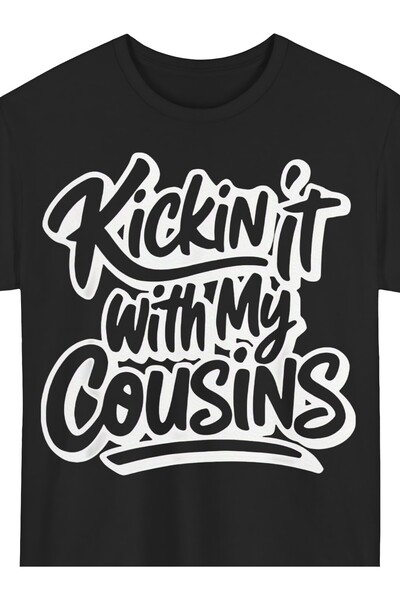 BASEPULSE تي شيرتات متطابقة مضحكة بتصميم 'Kickin' It with My Cousins' باللون ...