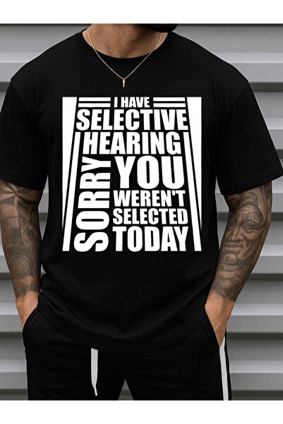 23 nisan Men's Funny "Selective Hearing Loss" T-Shirt 100% Cotton 180g Casual...