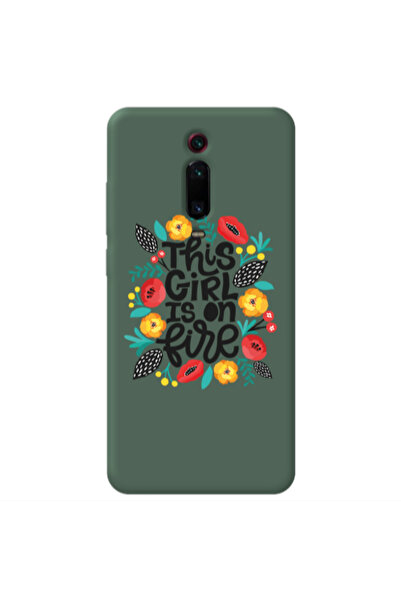 Other Xiaomi Mi 9T Pro This Girl Dark Green Colored Silicone TPU Θήκη