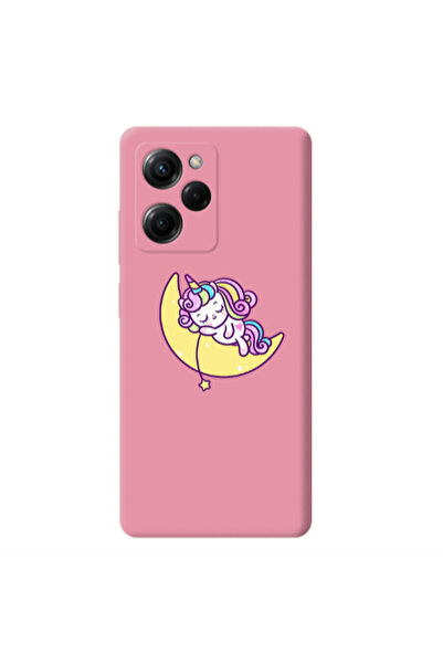 Other Xiaomi Poco X5 Pro Sleeping horse Pink Colored Silicone TPU Θήκη