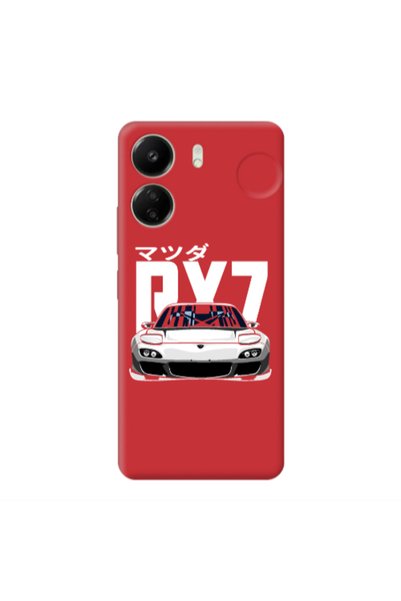 Other Xiaomi Redmi 13C Car Rx7 Red Colored Silicone TPU Θήκη
