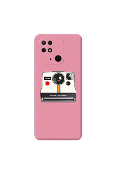 Other Xiaomi Redmi 10C Polaroid land camera Pink Colored Silicone TPU Θήκη
