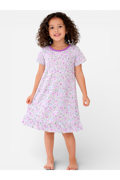 Victor and Jane By Styli Girls Floral Print Nightdress