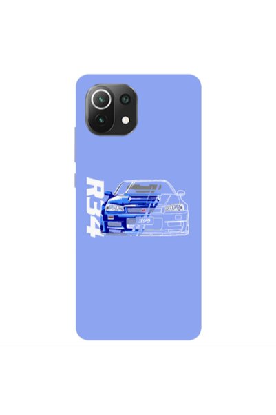 Other Xiaomi Mi 11 Lite Blue R34 Light Purple Colored Silicone TPU Θήκη
