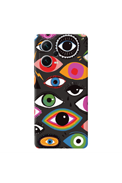 Other Xiaomi Poco X5 Colorful eyes Black Colored Silicone TPU Θήκη