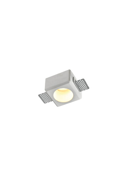 InLight Εντοιχιζόμενο τετράγωνο σποτ γύψου 1XGU10 Δ:8εκ. X0011-WH
