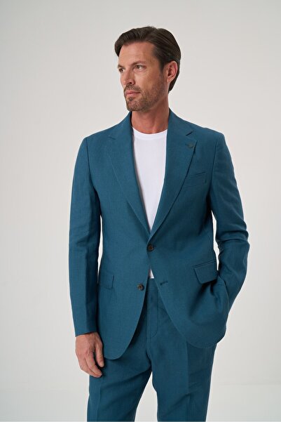 Velvarde Keten/Mono Collar-Dually Slit Jacket Dark Blue