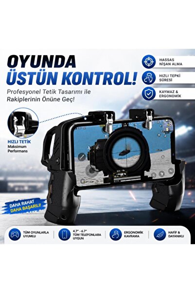 coofbe L1-R1 Telefon Oyun Kolu Tetik Nişan Ve Tetik Tuşu Profesyonel Mobil Oyun Konsolu 4.7-6.7 İnç
