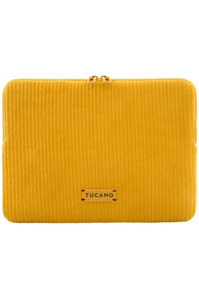 Tucano Husă pentru laptop Velluto 2 de 14 inch, din neopren și velur, galbenă