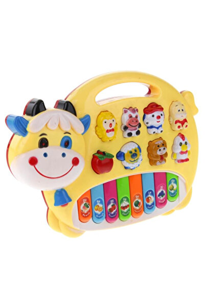 Leno Cute Cow Shape Musical Piano Keyboard – Educational Farm Animal Sounds T...