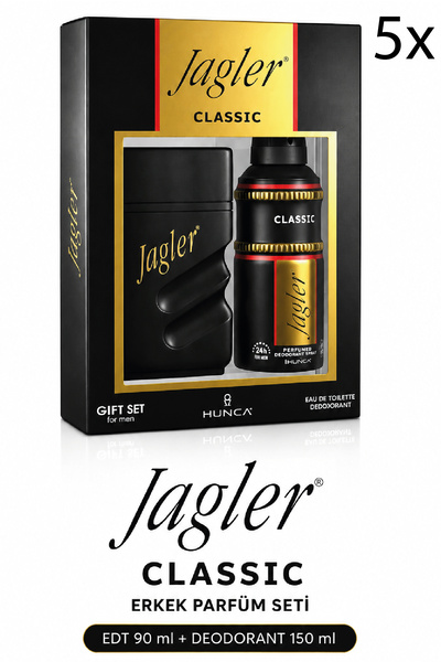 Jagler Classic Erkek Parfüm Seti EDT 90 ml + Deodorant 150 ml 5 Adet