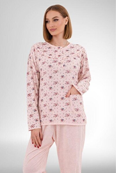 Mecit Pijama طقم بيجامة نسائي كبير الحجم من ميسيت 6314