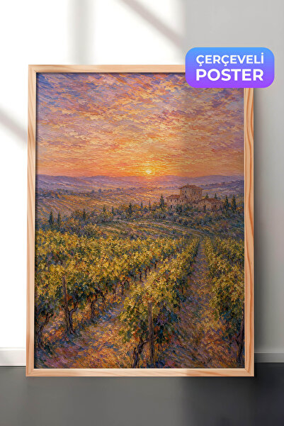 Zestia Zidna slika inspirisana Monetovim toskanskim vinogradom, impresionisti...
