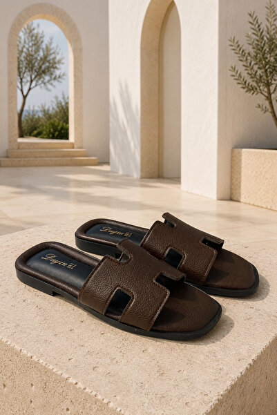 EBRUTESETTÜR Comfort Sole H Banded Slippers Brown