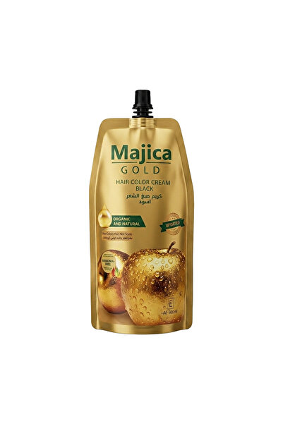 Majica ماجيكا كريم صبغة للشعر بالتفاح الذهبي لون اسود - 500 مل