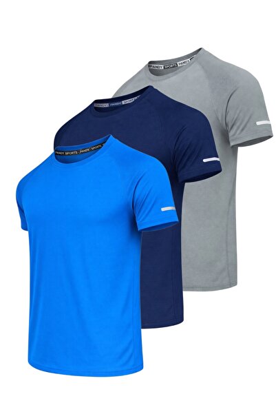 pandy 3-Pack of Quick-Dry Athletic Technical Sports T-Shirts