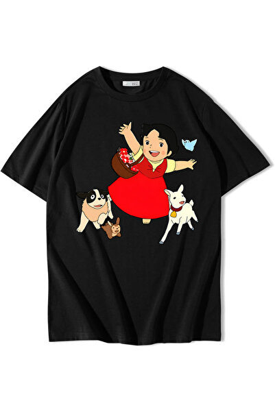 BRZ COLLECTION Unisex Oversize Heidi T-Shirt Black