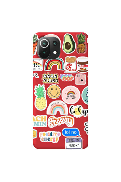 Other Xiaomi Mi 11 Lite Good vibes Red Colored Silicone TPU Θήκη