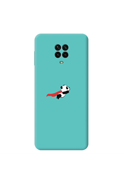 Other Xiaomi Redmi Note 9 Pro kite flying panda Turquoise Colored Silicone TP...