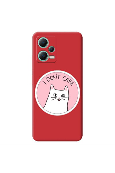 Other Xiaomi Redmi Note 12 Pro 5G I dont Care Red Colored Silicone TPU Θήκη