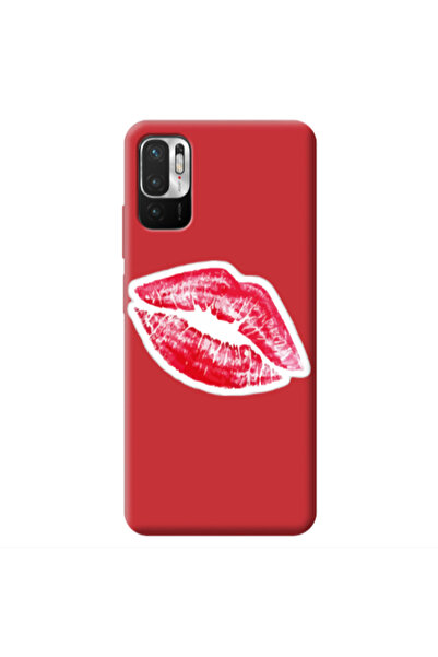 Other Xiaomi Redmi Note 10 Pro 5G Drooling Tongue Red Colored Silicone TPU Θήκη