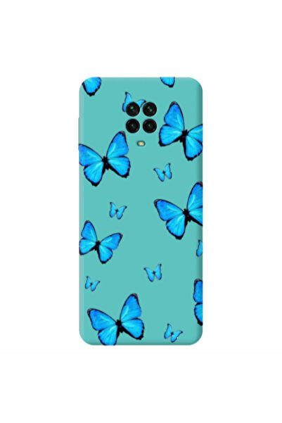 Other Xiaomi Redmi Note 9 Pro Mix Butterfly Turquoise Colored Silicone TPU Θήκη