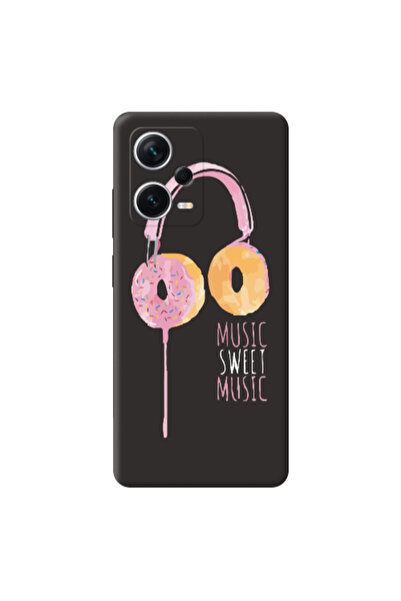 Other Xiaomi Poco X5 Donut earphone Black Colored Silicone TPU Θήκη
