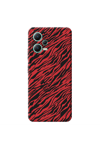 Other Xiaomi Redmi Note 12 Pro 5G Black zebra Red Colored Silicone TPU Θήκη