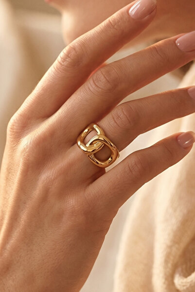 Elika Silver Chain Model Adjustable Ring