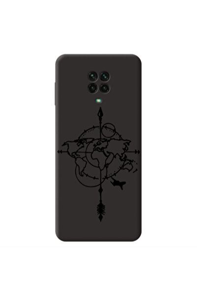 Other Xiaomi Redmi Note 9 Pro Old Map Black Colored Silicone TPU Θήκη