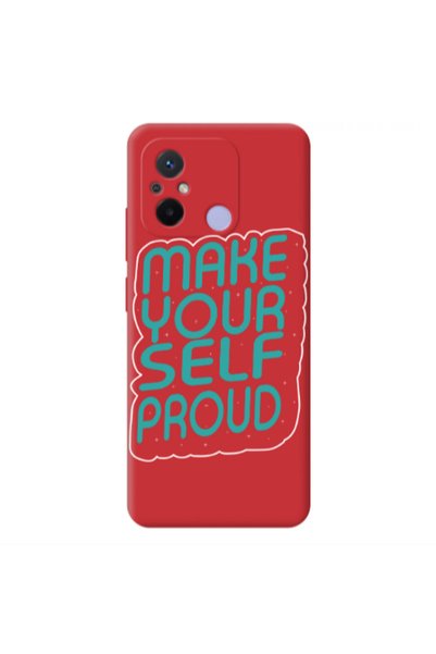 Other Xiaomi Redmi 12C Make Your Self Proud Red Colored Silicone TPU Θήκη