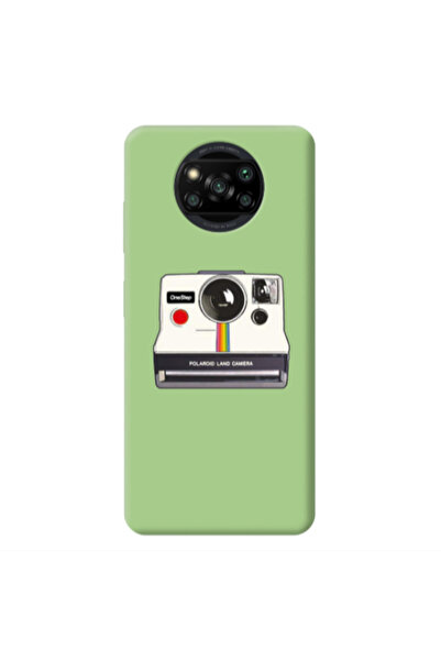 Other Xiaomi Poco X3 /X3 Pro Polaroid land camera Light Green Colored Silicon...