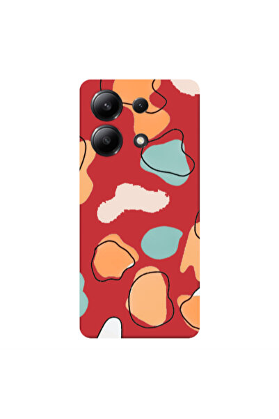 Other Xiaomi Redmi Note 13 4G Colorful spots Red Colored Silicone TPU Θήκη