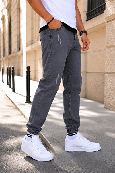by fiyaka fashion Men's Comfortable Jeans with Elastic Cuffs